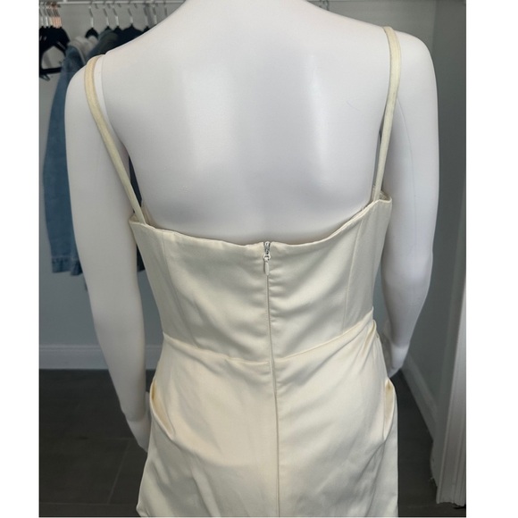 House of CB - FLORA IVORY SATIN CORSET DRESS Midi - Picture 9 of 15